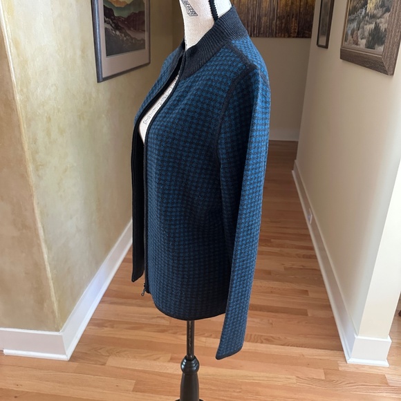 Pendleton Sweater Set Cardigan and Long Sleeve Sweater Teal Gray Womens Size M/L - Picture 3 of 16